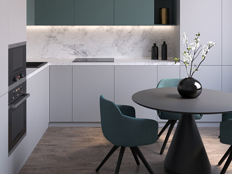 Столешница 3000х600х40 Quartzite Superwhite 8112/Pt  (1п/5), e1, Slotex