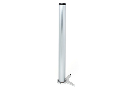 Ножка мебельная, 710-730х60мм, матовый хром, с крепежом