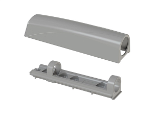 Корпус с планкой с кольцом для толкателя Cubo, серый Art. 953.0000.06.00, Titus