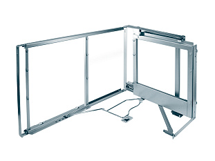 Рама + амортизатор, Волшебный уголок 450-600 мм, Комплект установочный, правый, титан, Art. 2604010102, Kessebohmer