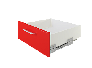 Комплект ящика с прямыми боковинами СТАРТ SOFT с доводчиком средней высоты, 118мм, белый, SB19W.1/550, Boyard