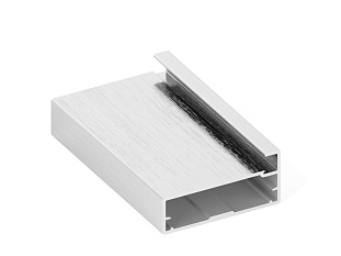 Профиль для фасадов широкий 836 20,5х45х5400, кант 6 мм, серебро крац DE0836.VP540.SLXAN.CJ