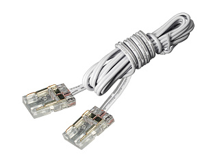 Кабель соединительный для светодиодной ленты SMD/COB шириной 8мм, бел. длина 0,2 м, коннектор 4х6х16мм, облуж. концы, IP20 15.800.00.052 