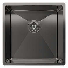 Мойка кухонная Rivelato Rinox 4444 UN, 440х440x200 мм, нерж.сталь PVD black