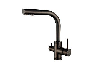 Смеситель высокий Paulmark Es213011, с питьевой водой, вороненая сталь