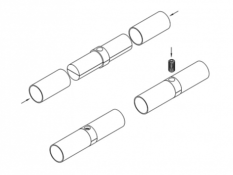 Удлинитель для труб с кольцом, R-10A (JK 59), хром
