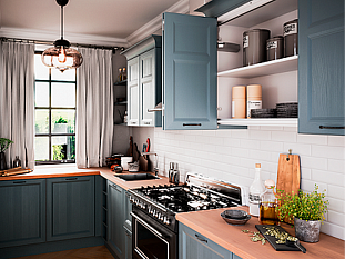 WingLine L light две дв. (створка H1000-1700/L250-300/до 12кг) без нижн. ролика, открывание Ручкой, направляющая 1200, серый