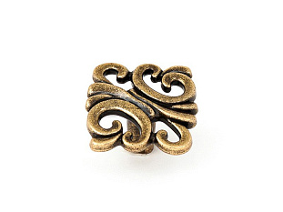 Ручка мебельная, кнопка WPO707, Италия, античная бронза, Giusti