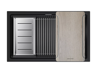 Мойка Paulmark гранит LUMI-MULTI SINK 74 UNI, черный, 740х450мм