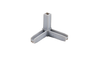 Уголок сборочный 3d, серый металлик, Алюмформ