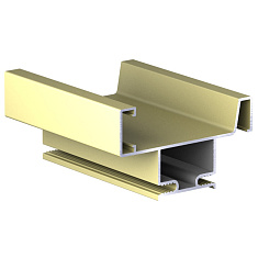 Ручка-профиль, Gola верт. срединный (просвет 30мм), 4,0 м, золото, LED, Россия