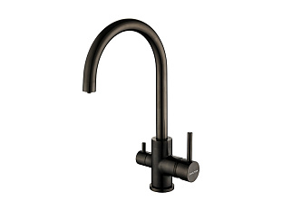 Смеситель высокий Paulmark Es213211, с питьевой водой, вороненая сталь