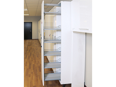 Диспенса 90° ЧВ 400 мм, высота 1600-2000 мм, Арена КЛАССИК, 5 полок, титан, Art. 2606240102, Kessebohmer