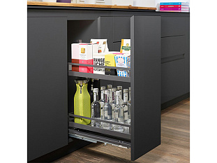 Диспенса Джуниор Слим 300 мм, высота 640-728 мм, Арена СТИЛЬ, 2 полки, антрацит, цвет дна антрацит, Art. 2606349846, Kessebohmer