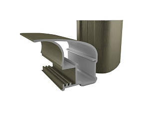 Ручка-профиль асимметричная широкая браш шампань 2700 мм