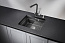 Мойка кухонная Granula KS-5501U, 550х450х195мм,Черный, искусственный камень, в комплекте