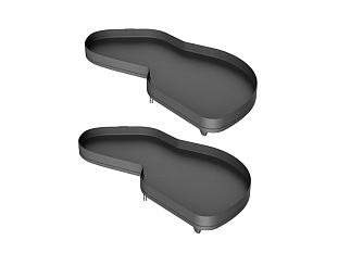 2 полки + рычаги Леманс, 400 мм, Арена ПЬЮР, Комплект установочный, правый, антрацит, цвет дна антрацит, антислип, Art. 2603909846, Kessebohmer