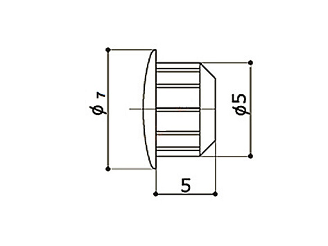 Заглушка для отверстий, белая №23, D5 (1000шт. в упаковке), Россия