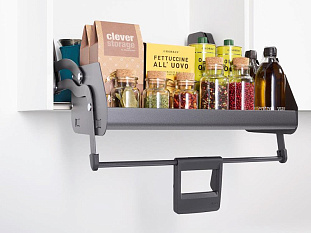 Выдвижная полка Ай мув 800 мм, 1 полка, высота 420 мм, антрацит, цвет дна антрацит, антислип Art. 217049846, Kessebohmer