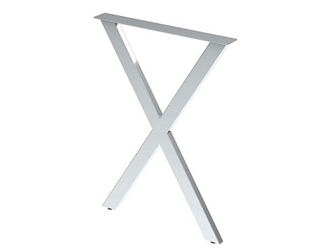 Опора барная X-образная, 30х60, 1100x595+5мм, усиленная, хром (краска)