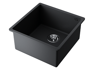 Мойка кухонная Omoikiri Bosen 44-U-BL, 400х400х220мм, Tetogranit/черный, в комплекте