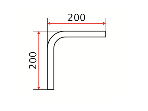 Угол, L=200мм, 4048.CR (JK26), Россия