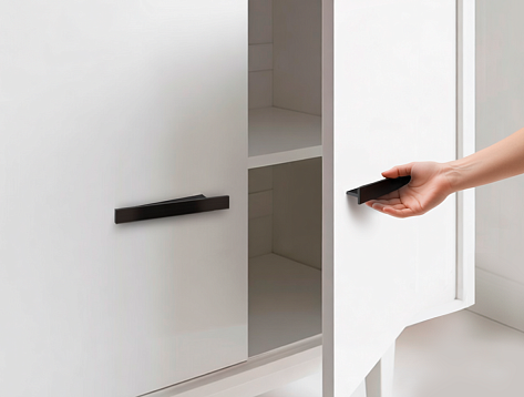 Ручка мебельная, накладная КУРС ВАЛЮТ, 64 мм, чёрный матовый
