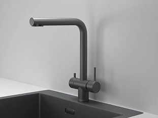 Смеситель Granula 7011, ГРАФИТ МАТОВЫЙ , Kitchen Space,латунь