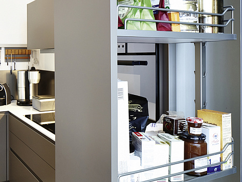 Направляющая верхняя и нижняя Диспенса 90°, ЧВ, титан, Art. 742229006, Kessebohmer