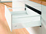 Комплект ящика InnoTech Atira 144х260 белый с релингом, полн. выдв. Silent System, Art. 9230050, глубина 300мм, Hettich