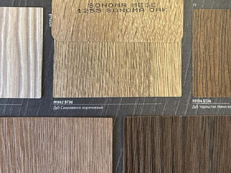 Панель матовая двусторонняя 2800х1220х18 Сонома 1255 MAT SONOMA OAK, ПВХ/ПВХ, инд. упаковка, ARKOPA, Турция
