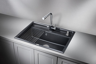 Мойка кухонная Granula KS-7301, 730х510х245мм, шварц , искусственный камень
