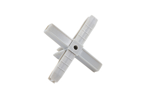 Уголок сборочный 5d с отверстием и резьбой M8, серый металлик, Алюмформ