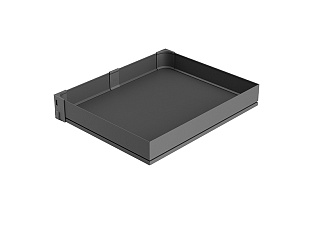 Полка Тандем Соло 600 мм, Арена ПЬЮР, антрацит, цвет дна антрацит, антислип, Art. 2363599846, Kessebohmer