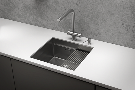 Мойка кухонная Granula 5045U, 500х445мм, СТАЛЬ матовая, нерж сталь