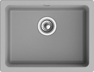 Мойка кухонная BERKANA 50 подст.монтаж 1-чаш 560х430мм grigio metallizzato арт.BK-50 grigio metallizzato, Rivelato