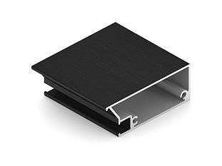 Профиль для фасадов широкий Intuit вертикальный 22х60х4100, черный матовый AA0760.VP410.BKBAN.CJ