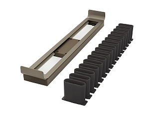 Держатель для галстуков и ремней на боковину лев/прав выдвижной 320 мм, Конеро, D 345 мм, цвет ШАМПАНЬ Art. 2383809853, Kessebohmer