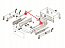 Продольный релинг для ящика InnoTech Atira, длина 470 мм, левый,  белый, Art.9194544, Hettich