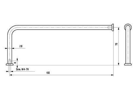 Штанга FD-014 199, матовый хром, Валмакс