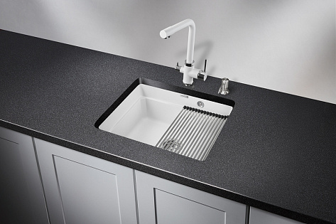 Мойка кухонная Granula KS-5501U, 550х450х195мм,Арктик, искусственный камень, в комплекте