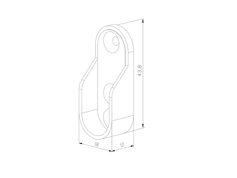 ARISTO Штангодержатель для овальной штанги, торцевой, литой, бронза матовая, ELIPS AA0034.VP000.BZMPC.CD