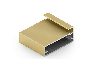 Профиль для фасадов широкий 298 20х45х5800, кант 8 мм, золото матовое, анод DA0298.VP580.GLMAN.CJ