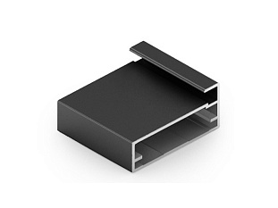 Профиль для фасадов широкий 298 20х45х5800, кант 8 мм, черный матовый DA0298.VP580.BKSPC.CJ