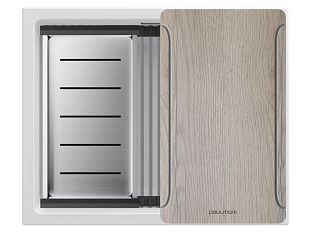 Мойка Paulmark гранит LUMI-MULTI SINK 55 UNI, белый, 550х450мм