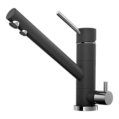 Смеситель Omoikiri Tonami-BL, с питьевой водой, черный, искусственный камень