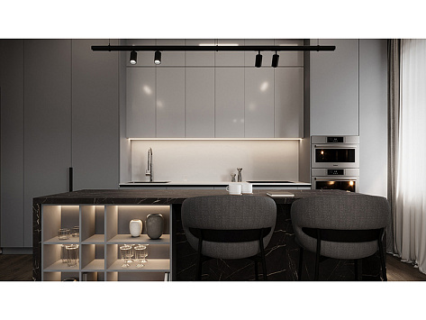 Панель глянцевая на основе МДФ покрытая пленкой ПЭТ 2800x1220х18 R004 GS Теплый серый глянец, PS Smart, EGGER