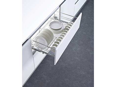 Сушилка выкатная в модуль 600 мм на скрытых напр. с доводчиком, хром