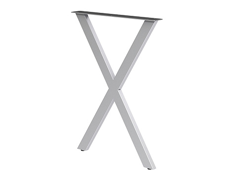 Опора для кухонной столешницы X-образная, 30х60, 820x595+5мм, усиленная, алюминий матовый (RAL9006)