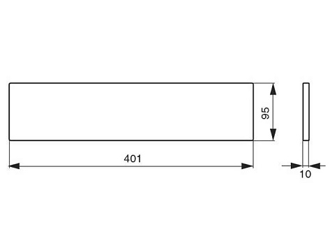 Вставка в полку, 401х95х10мм, отделка дуб